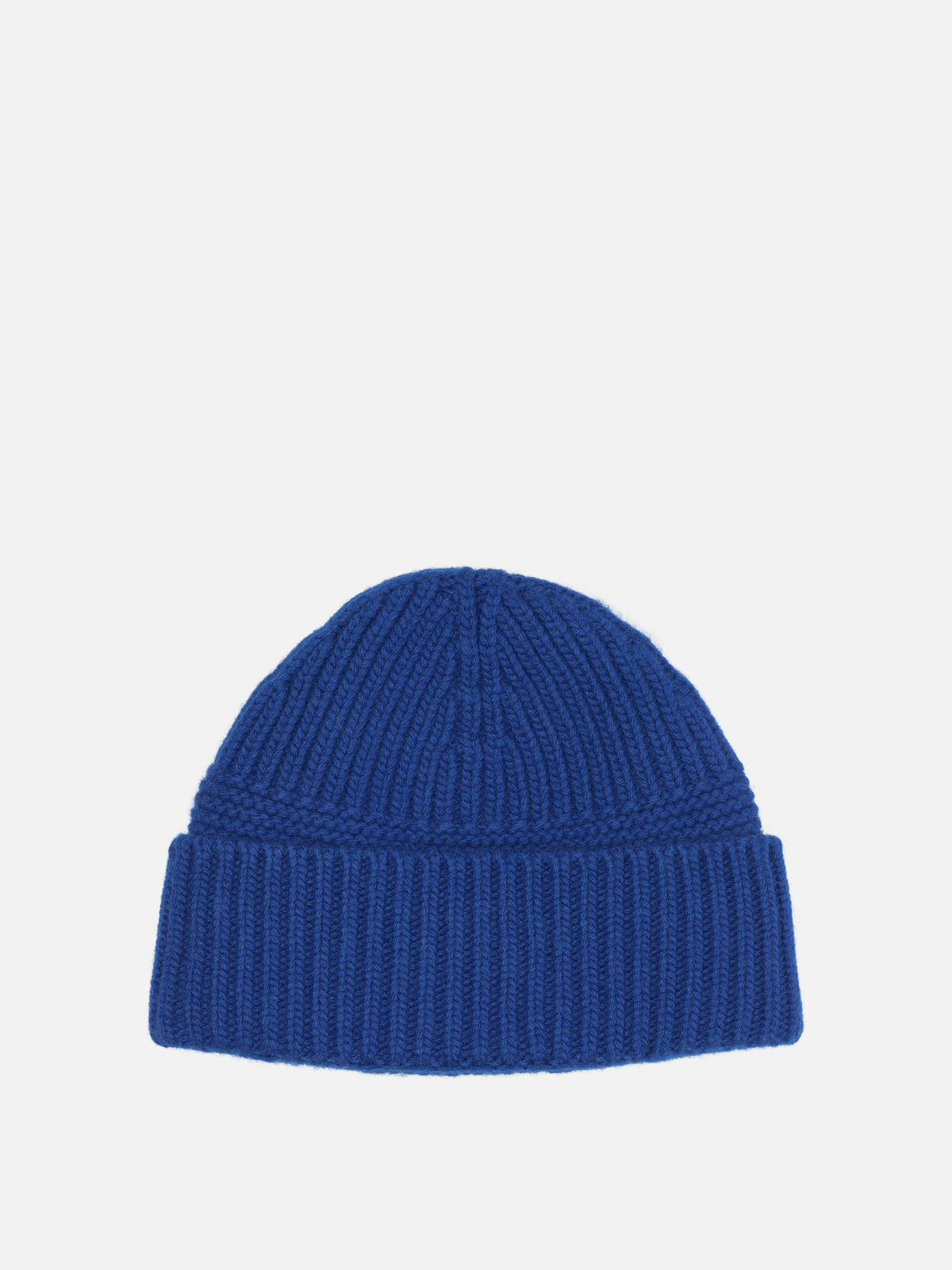 Miu Miu Wool and cashmere beanie with logo Blue


