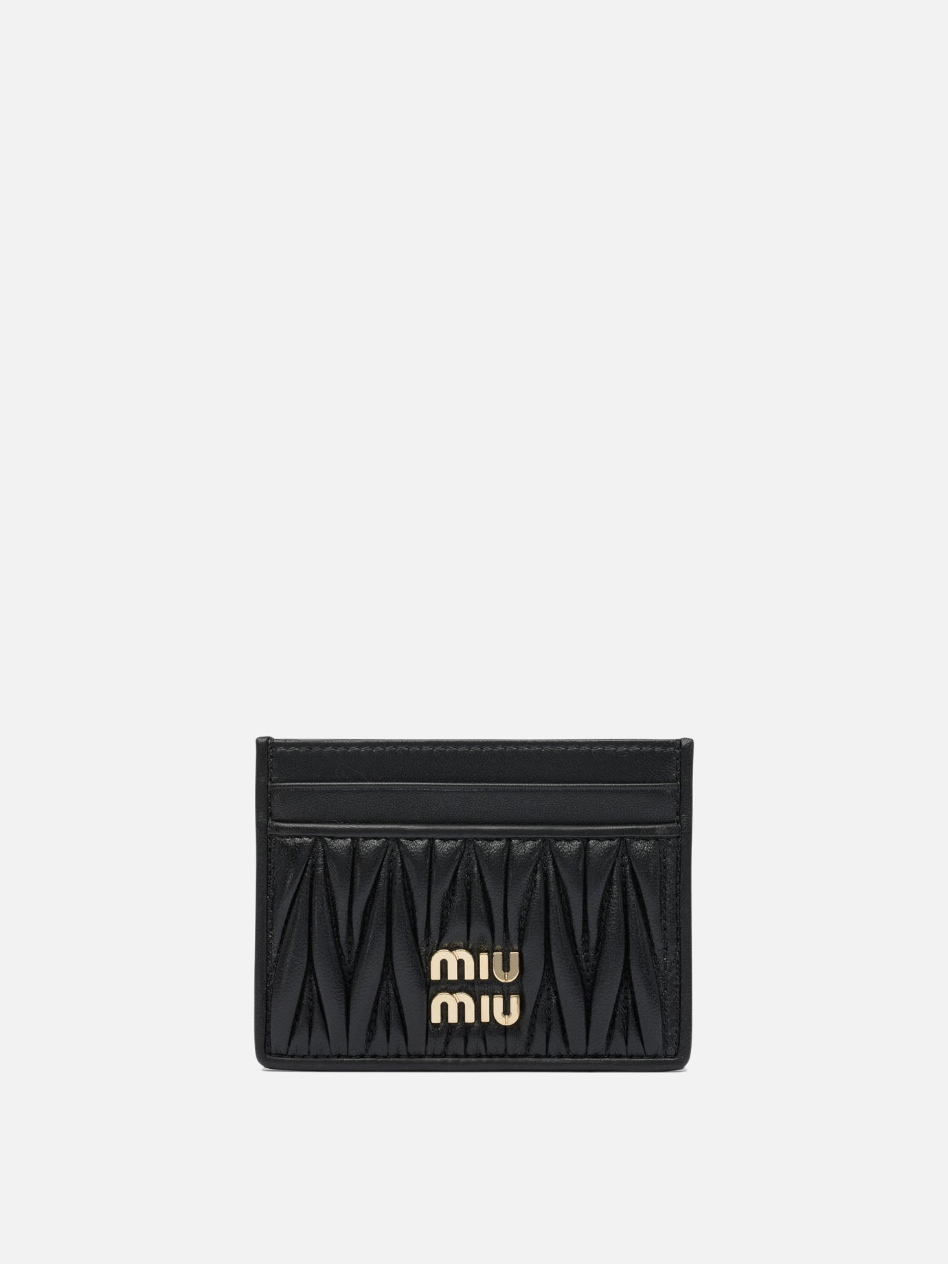 Card holders 100 % calf leather  Black - Miu Miu Women | PDP | VIETTI Online Store | Zoom-Modal
