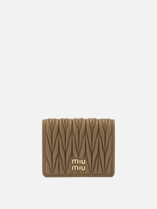 Wallets 100% lamb leather  Beige - Miu Miu Women | PLP | VIETTI Online Store 
