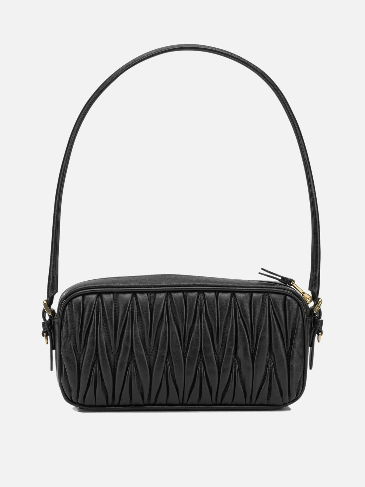 Miu Miu Small Quilted Leather Shoulder Bag Black

