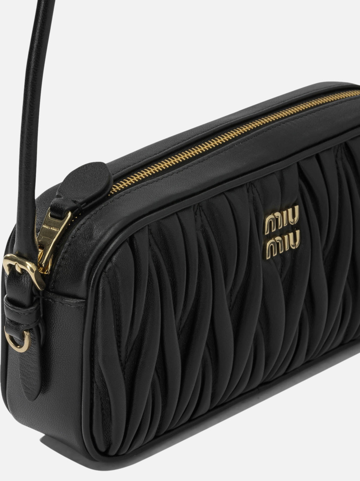 Miu Miu Small Quilted Leather Shoulder Bag Black

