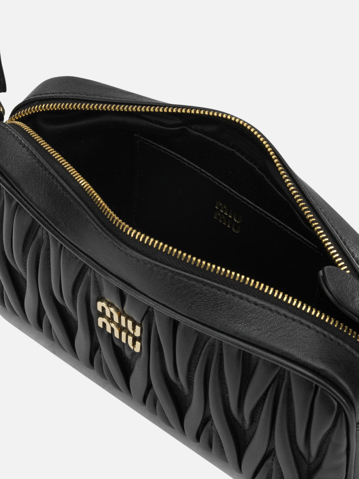 Miu Miu Small Quilted Leather Shoulder Bag Black - VIETTI