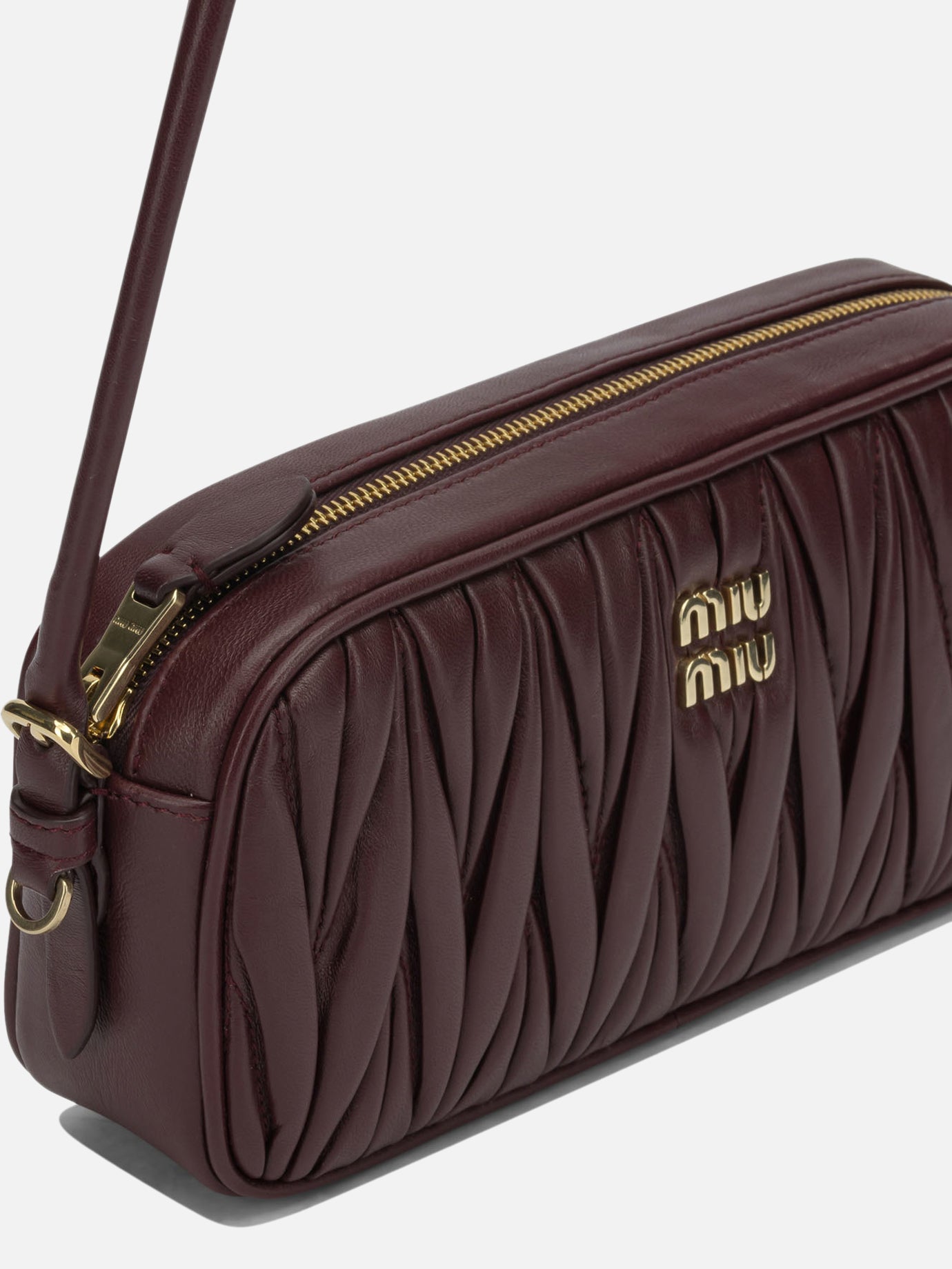 MIU MIU ボディバッグ Miu Miu Small Quilted Leather Shoulder Bag 5NE024 Bordeaux - Women