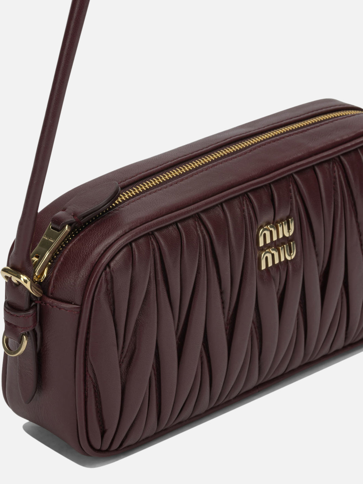 Miu Miu Small Quilted Leather Shoulder Bag Bordeaux - VIETTI