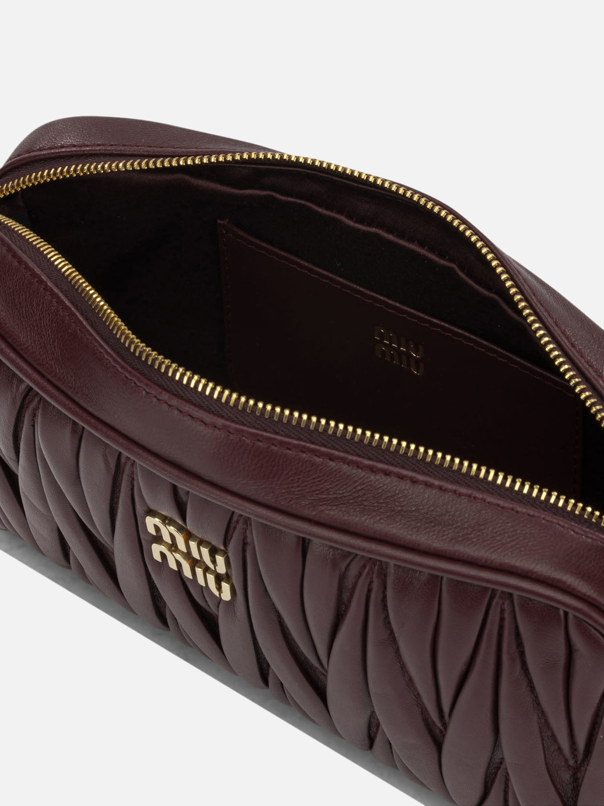 Miu Miu Small Quilted Leather Shoulder Bag Bordeaux - VIETTI