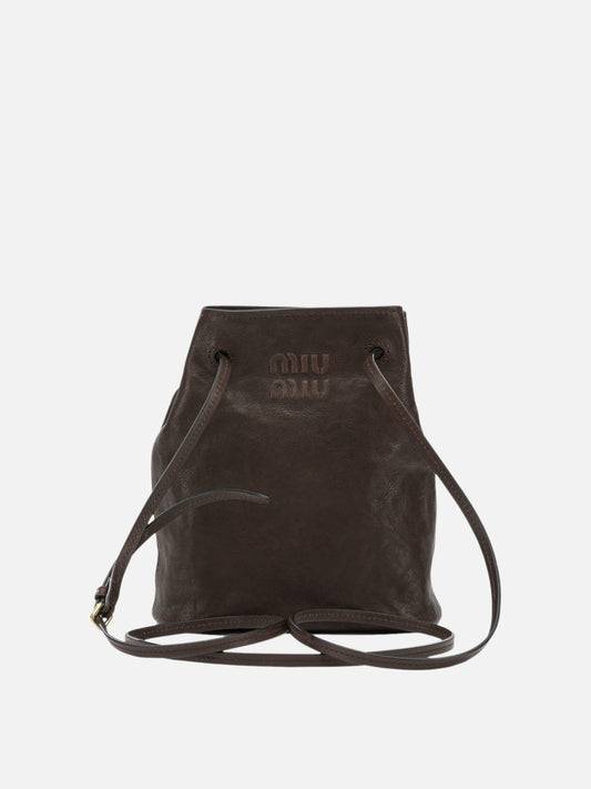 Miu Miu Nappa leather mini shoulder bag Brown

