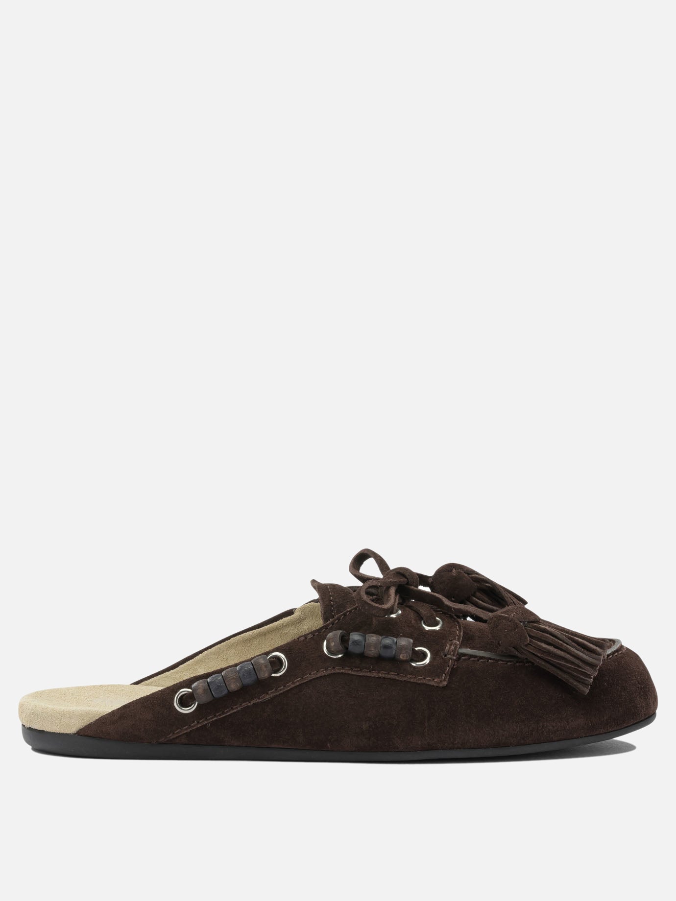 Mocassini stringati 100% calf leather - 100% rubber  Marrone - Miu Miu Donna | PDP | VIETTI Online Store | thumbnail