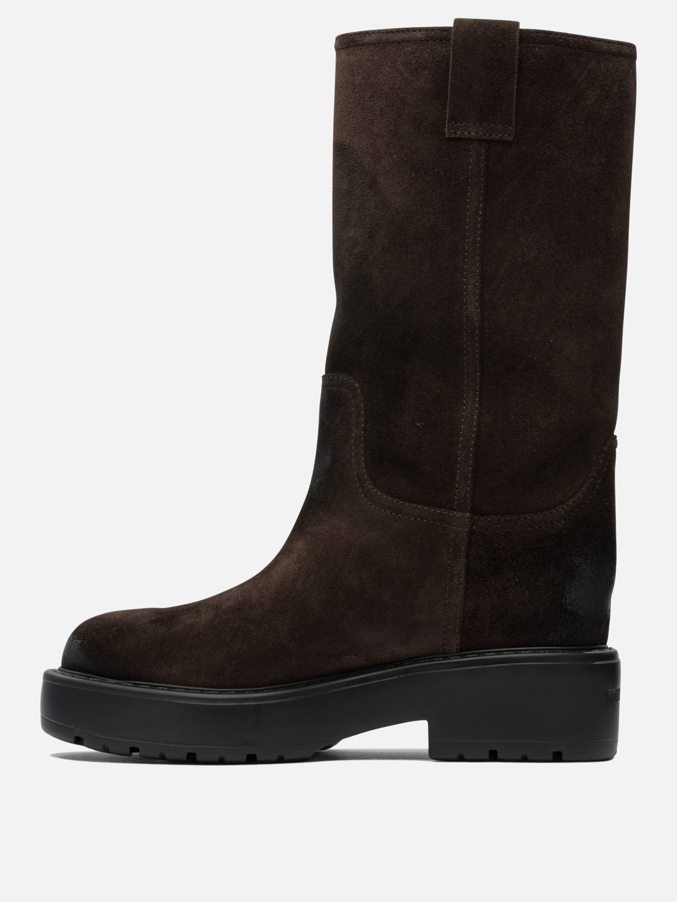 Pull-on boots 100% calf leather - 100% rubber  Brown - Miu Miu Women | PDP | VIETTI Online Store | Zoom-Modal_3
