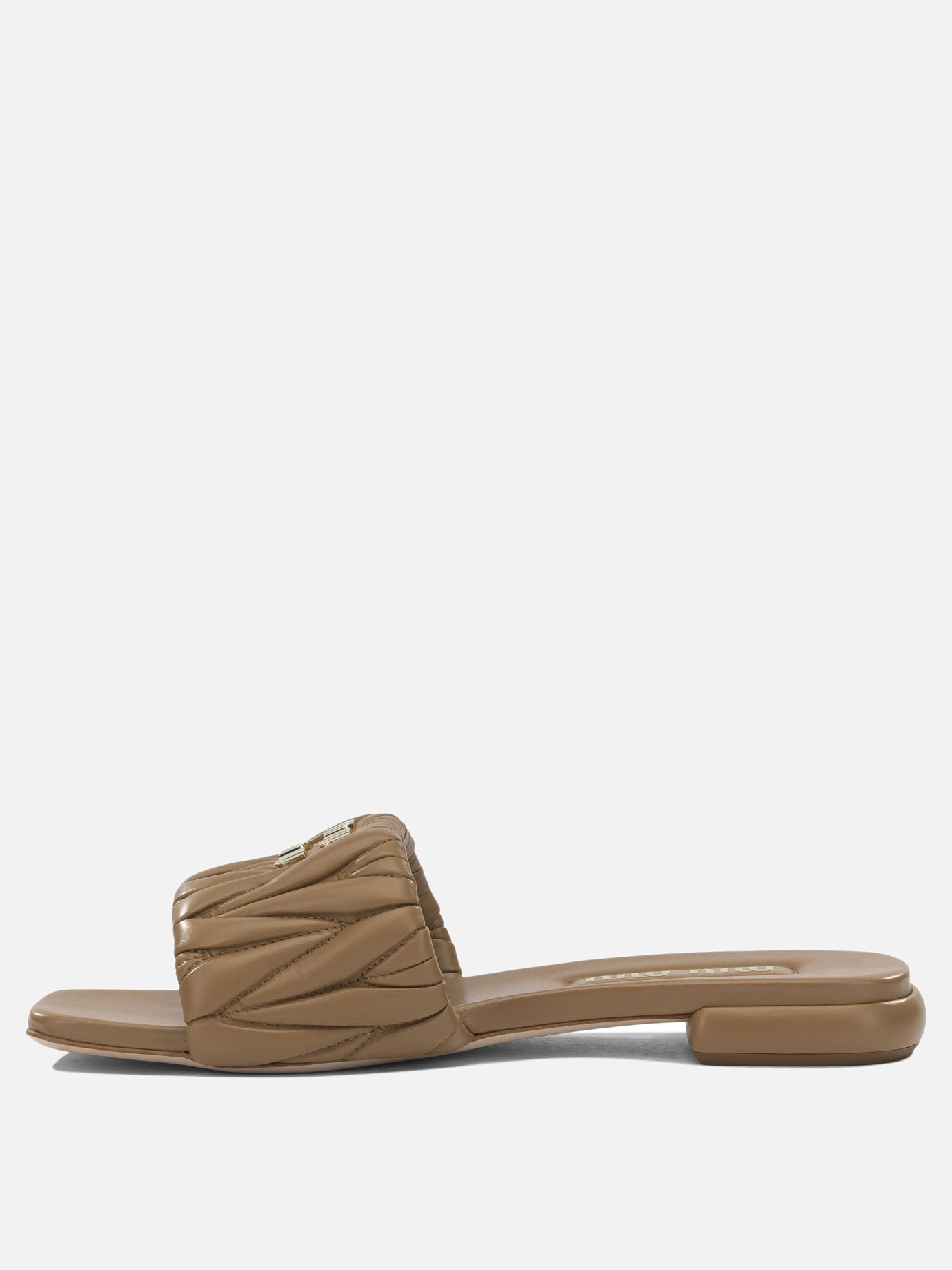 Slides 100 % calf leather  Brown - Miu Miu Women | PDP | VIETTI Online Store | Zoom-Modal_3

