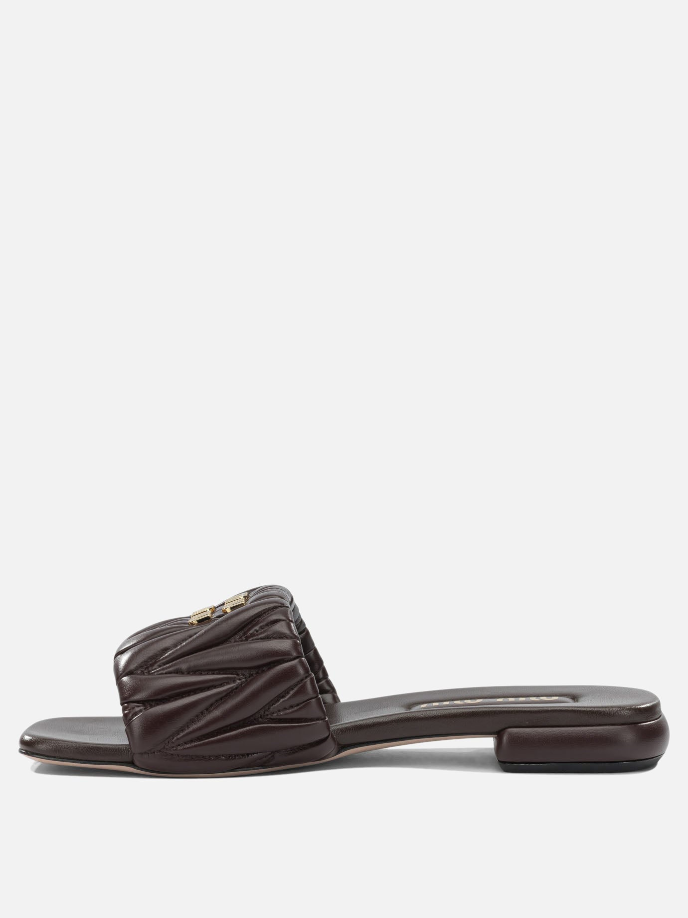 Slides 100 % calf leather  Marrone - Miu Miu Donna | PDP | VIETTI Online Store | Zoom-Modal_3
