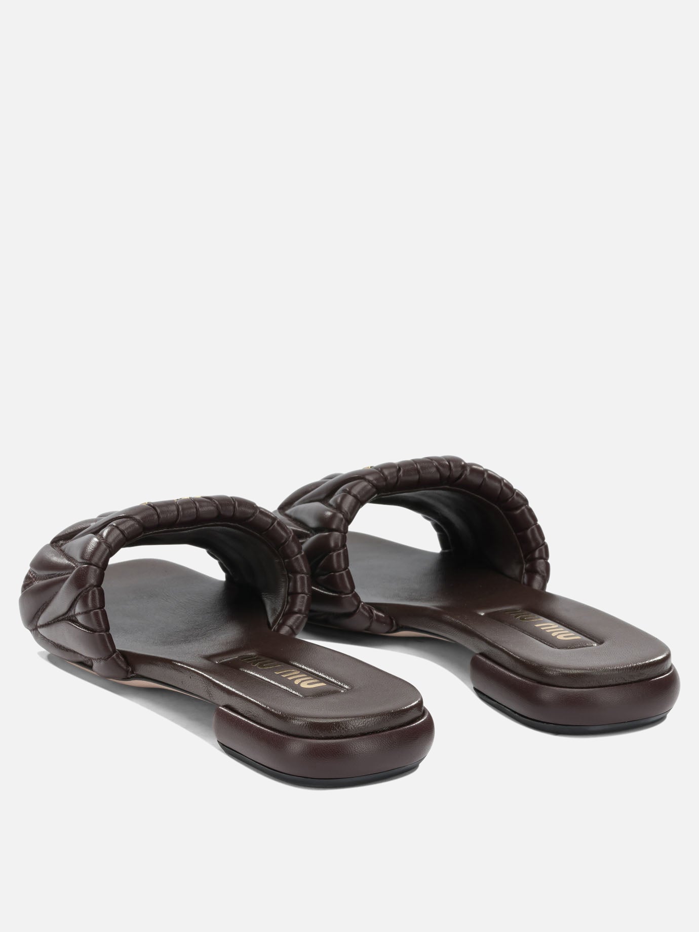 Slides 100 % calf leather  Marrone - Miu Miu Donna | PDP | VIETTI Online Store | Zoom-Modal_4
