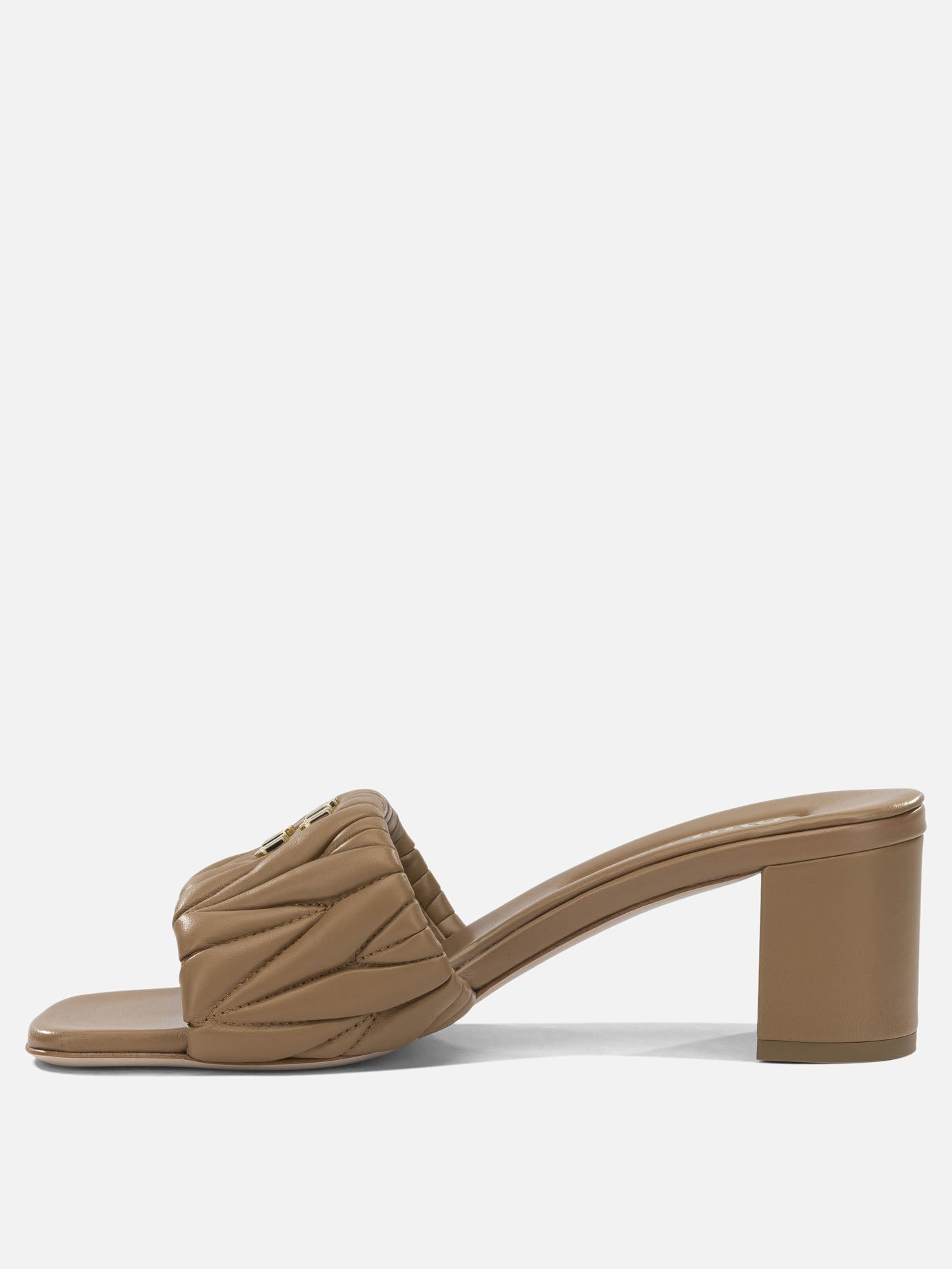 Heeled sandals 100% lamb leather  Brown - Miu Miu Women | PDP | VIETTI Online Store | Zoom-Modal_3
