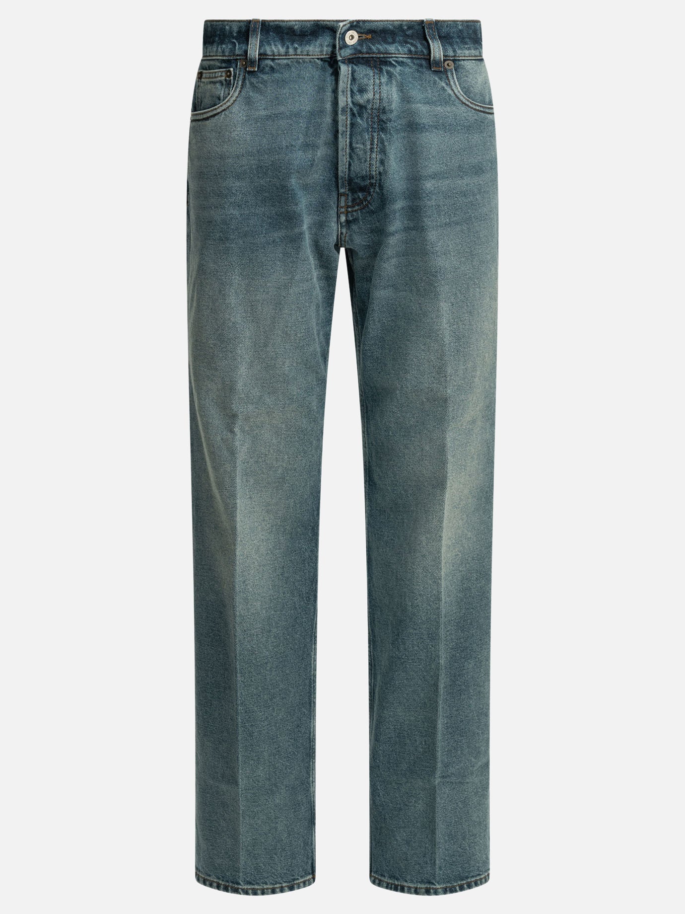 Jeans a gamba larga Logo  Azzurro - Miu Miu Donna | PDP | VIETTI Online Store | Zoom-Modal
