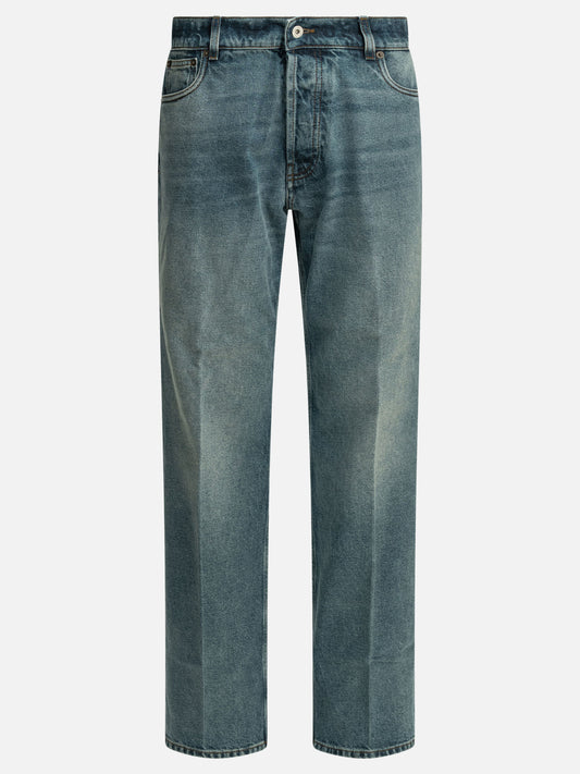 Jeans a gamba larga Logo  Azzurro - Miu Miu Donna | PLP | VIETTI Online Store 
