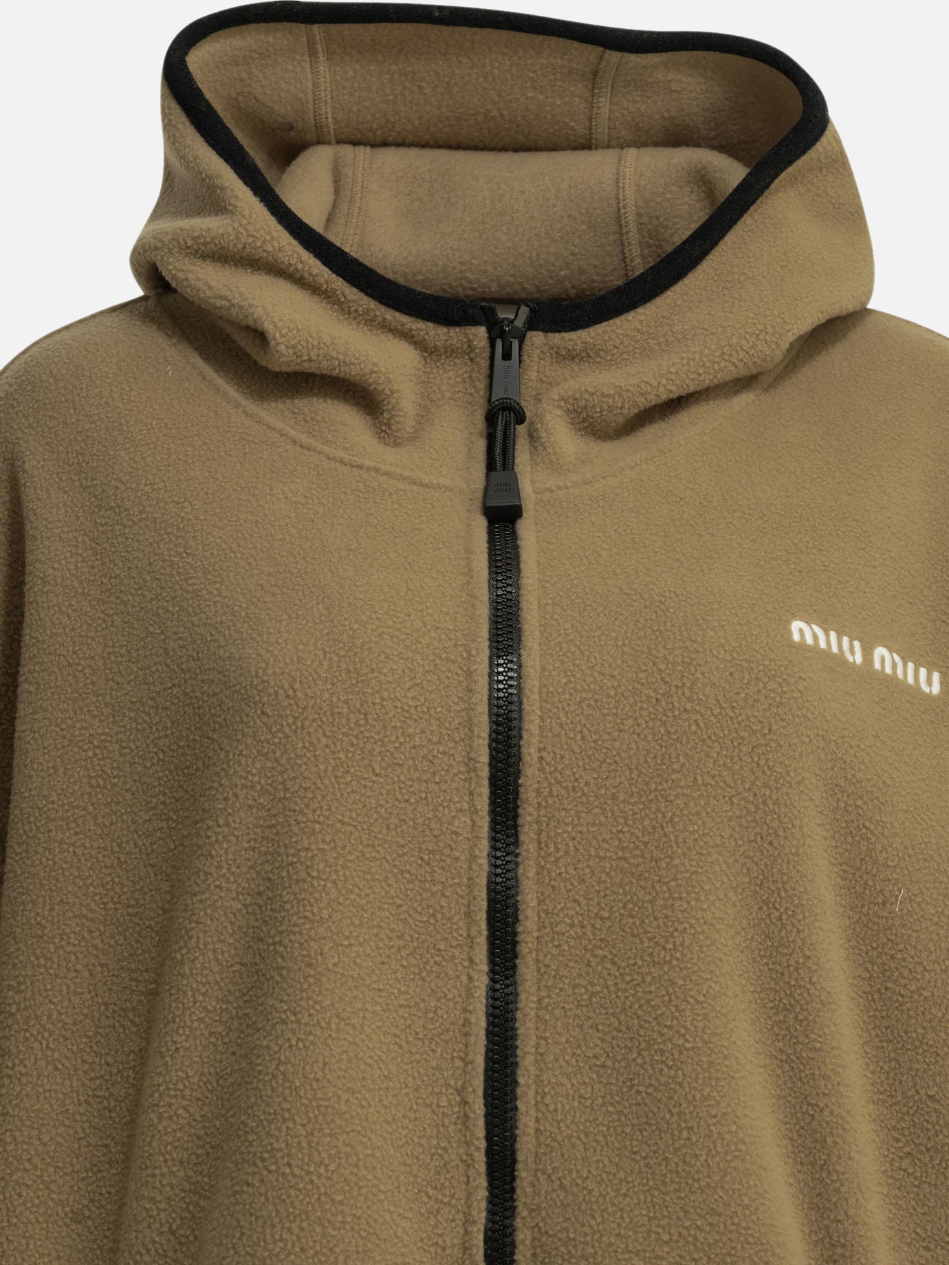 Fleece jackets Logo  Beige - Miu Miu Women | PDP | VIETTI Online Store | Zoom-Modal_3
