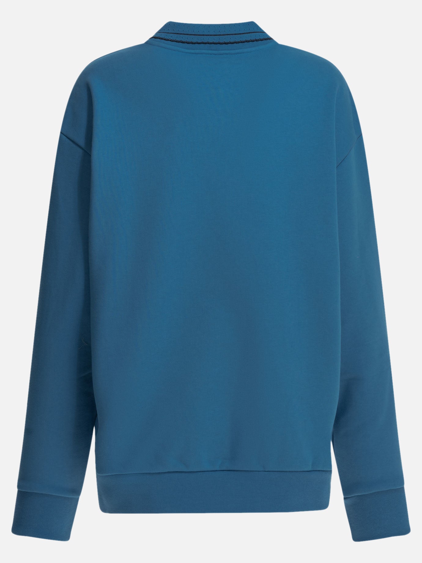 Miu Miu Sweatshirt with polo collar and logo MJLA65 Blue - Women