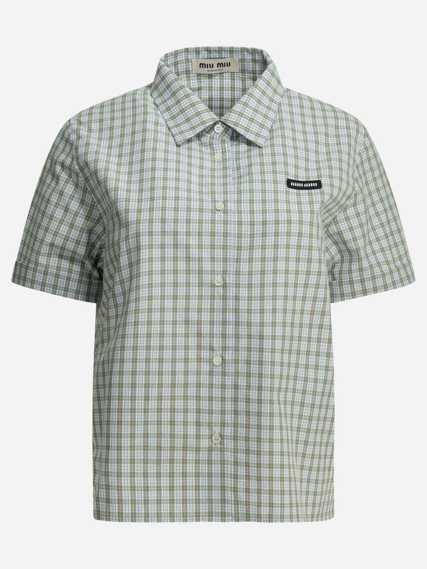 Camicie casual Logo  Verde - Miu Miu Donna | PDP | VIETTI Online Store | thumbnail