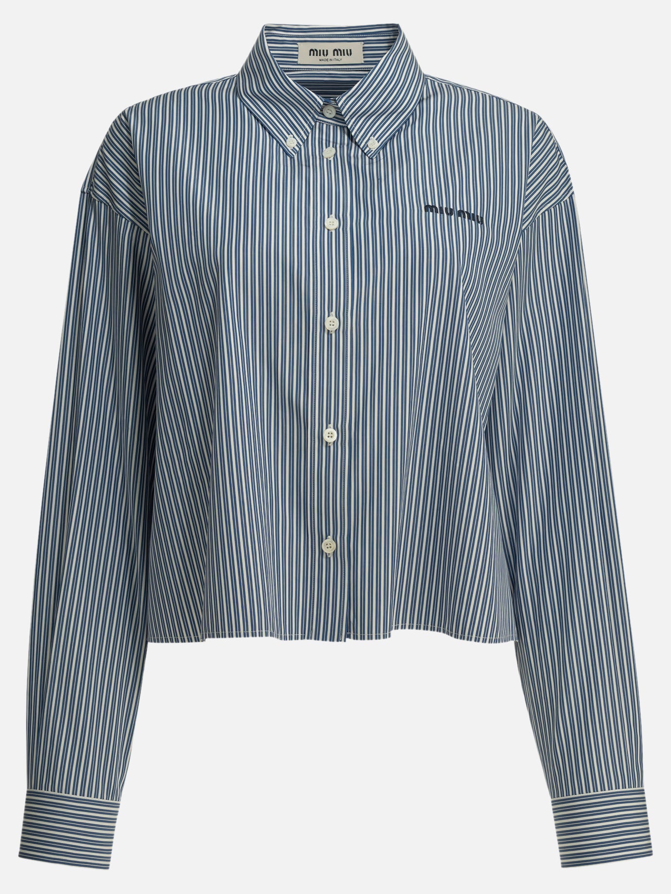 Casual shirts Logo  Blue - Miu Miu Women | PDP | VIETTI Online Store | thumbnail