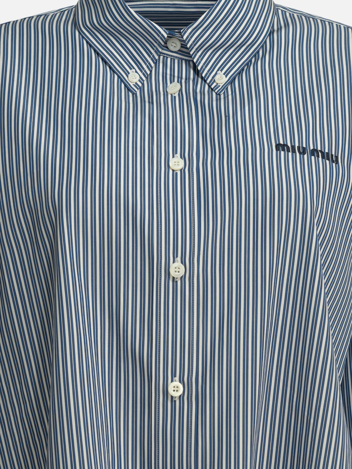 Casual shirts Logo  Blue - Miu Miu Women | PDP | VIETTI Online Store | thumbnail_3