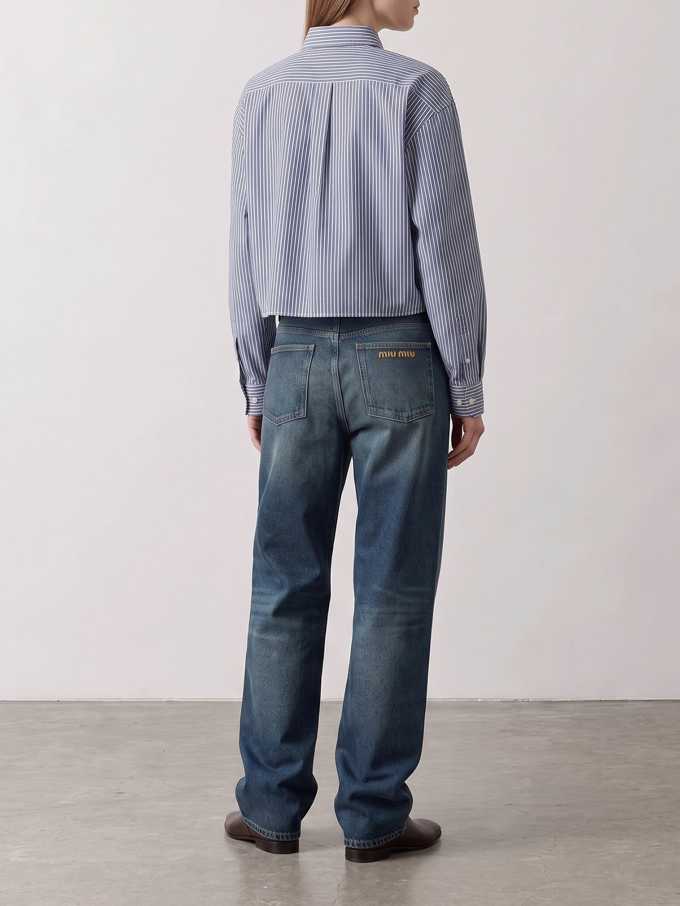 Casual shirts Logo  Blue - Miu Miu Women | PDP | VIETTI Online Store | Zoom-Modal_3
