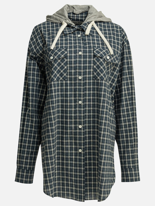 Casual shirts Check  Blue - Miu Miu Women | PDP | VIETTI Online Store 
