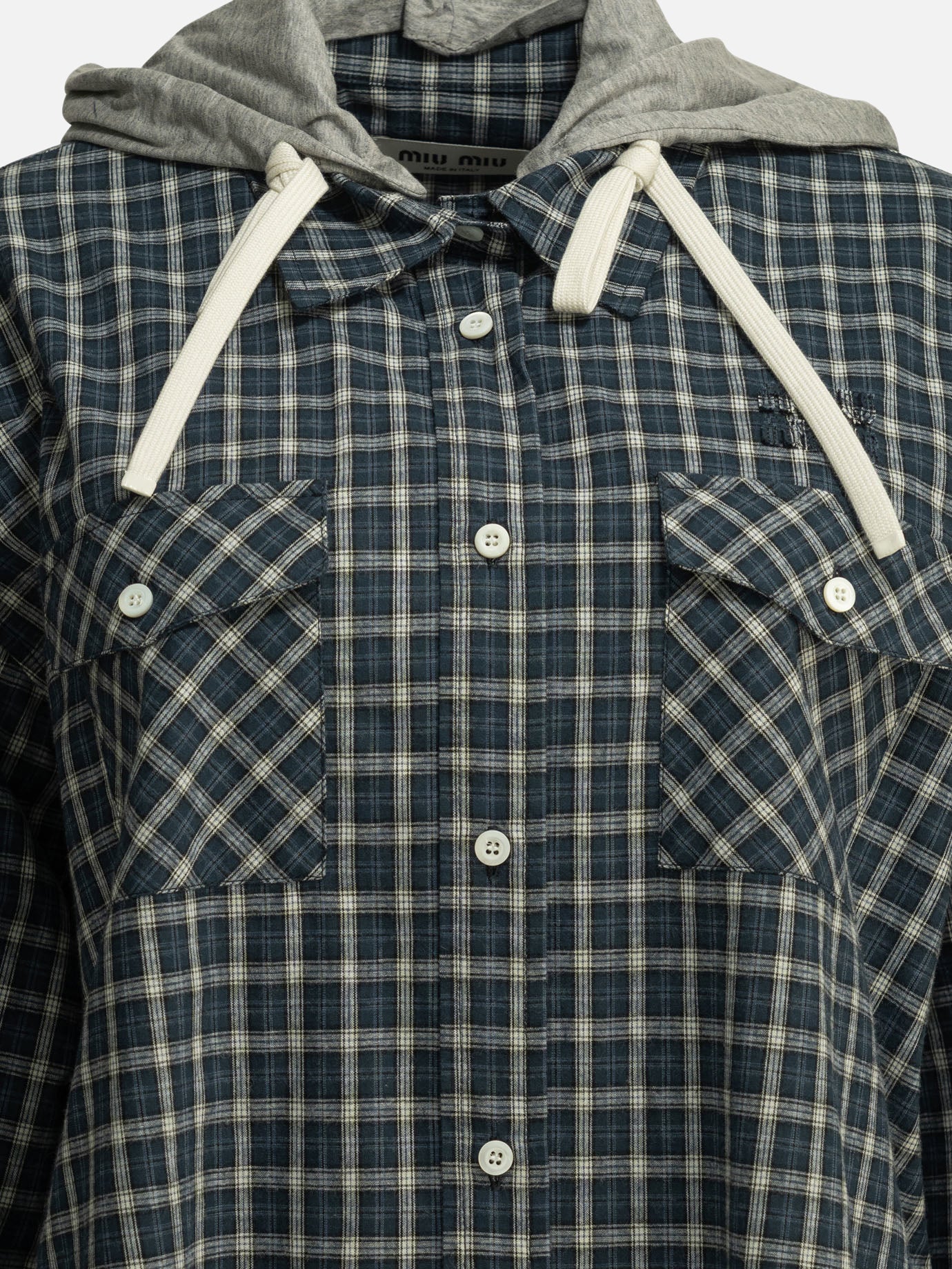 Casual shirts Check  Blue - Miu Miu Women | PDP | VIETTI Online Store | Zoom-Modal_3
