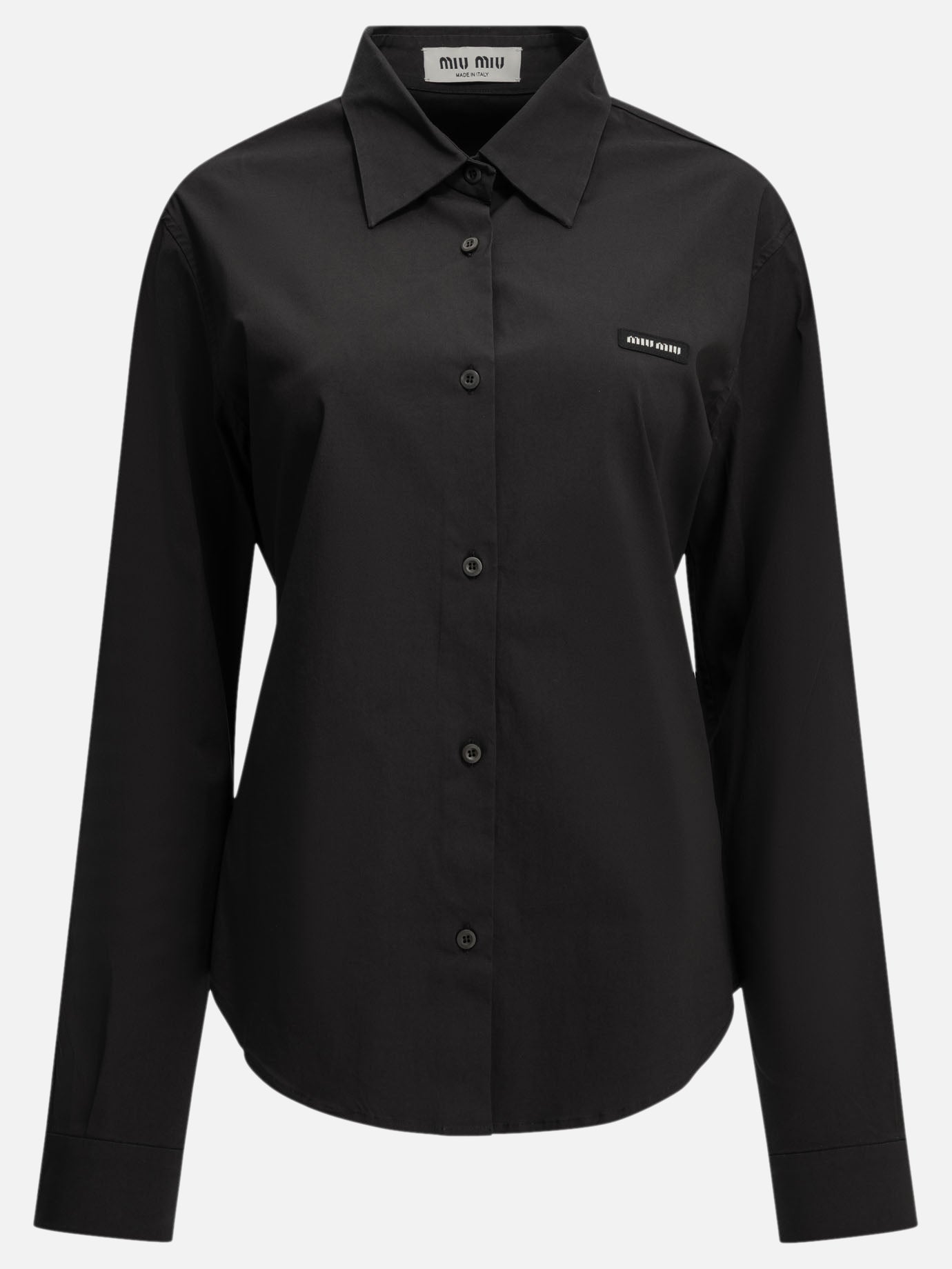 Camicie casual Logo  Nero - Miu Miu Donna | PDP | VIETTI Online Store | thumbnail