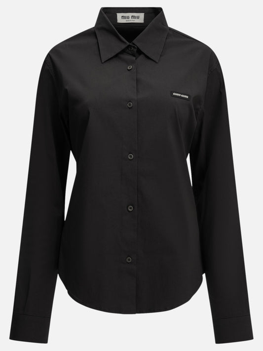 Casual shirts Logo  Black - Miu Miu Women | PDP | VIETTI Online Store 
