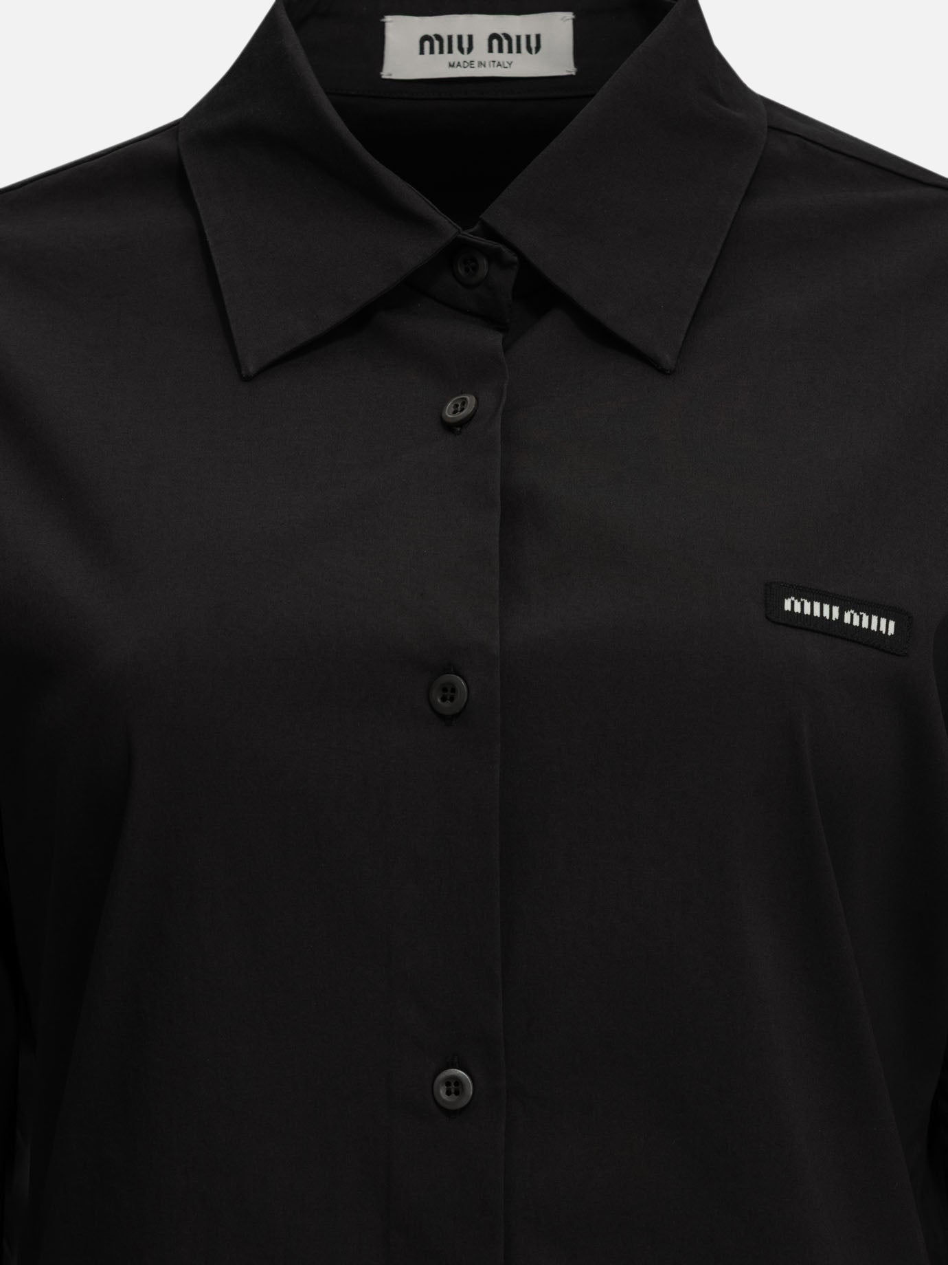 Camicie casual Logo  Nero - Miu Miu Donna | PDP | VIETTI Online Store | Zoom-Modal_3
