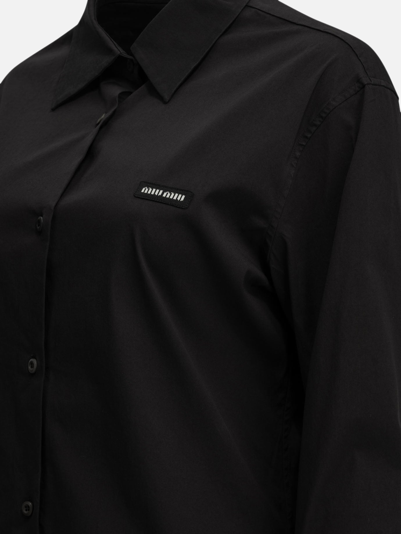 Camicie casual Logo  Nero - Miu Miu Donna | PDP | VIETTI Online Store | thumbnail_4