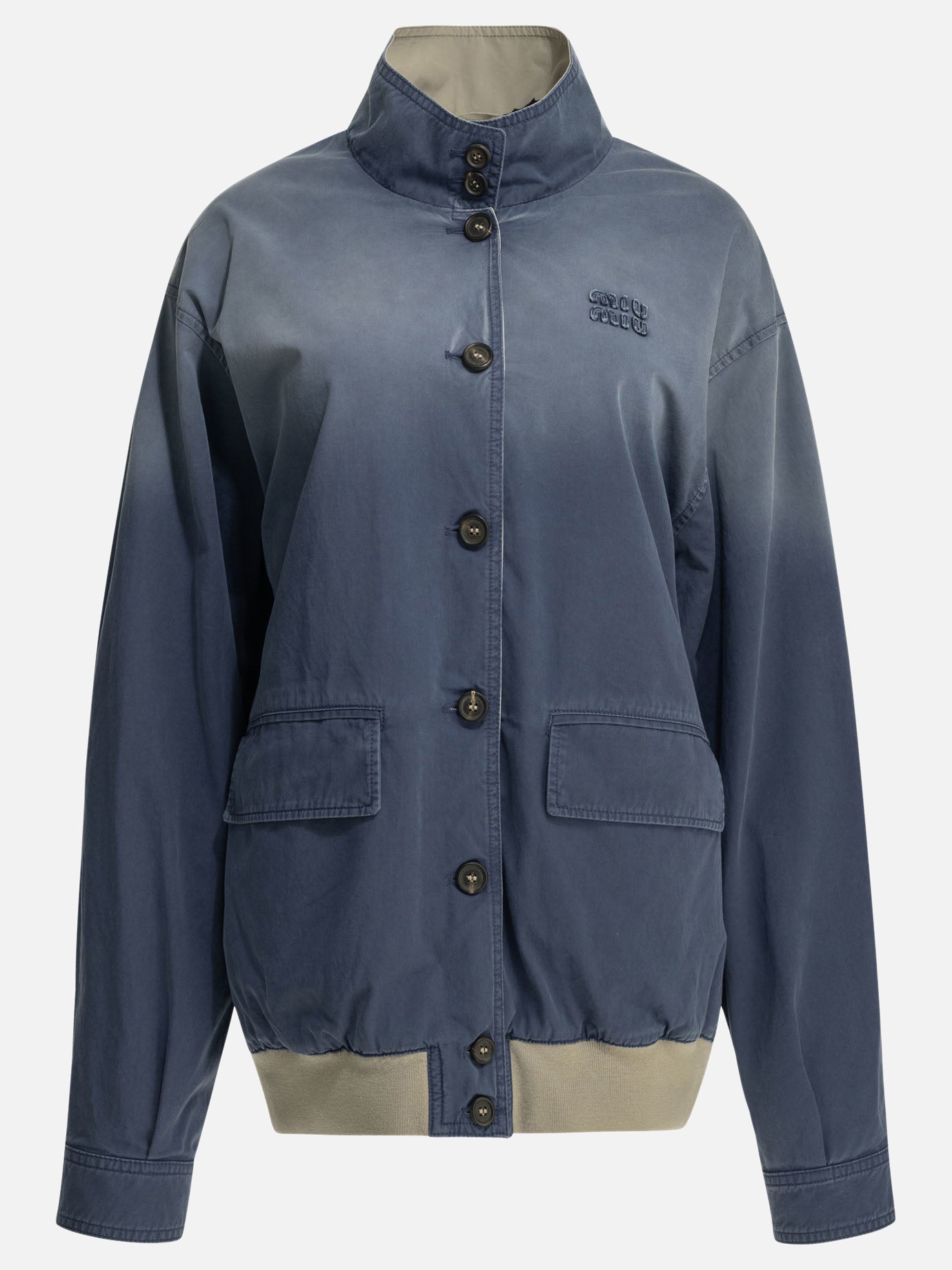 Giacche leggere & Trapuntate Logo  Blu - Miu Miu Donna | PDP | VIETTI Online Store | thumbnail