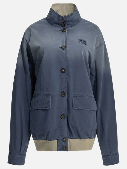 Giacche leggere & Trapuntate Logo  Blu - Miu Miu Donna | PLP | VIETTI Online Store 

