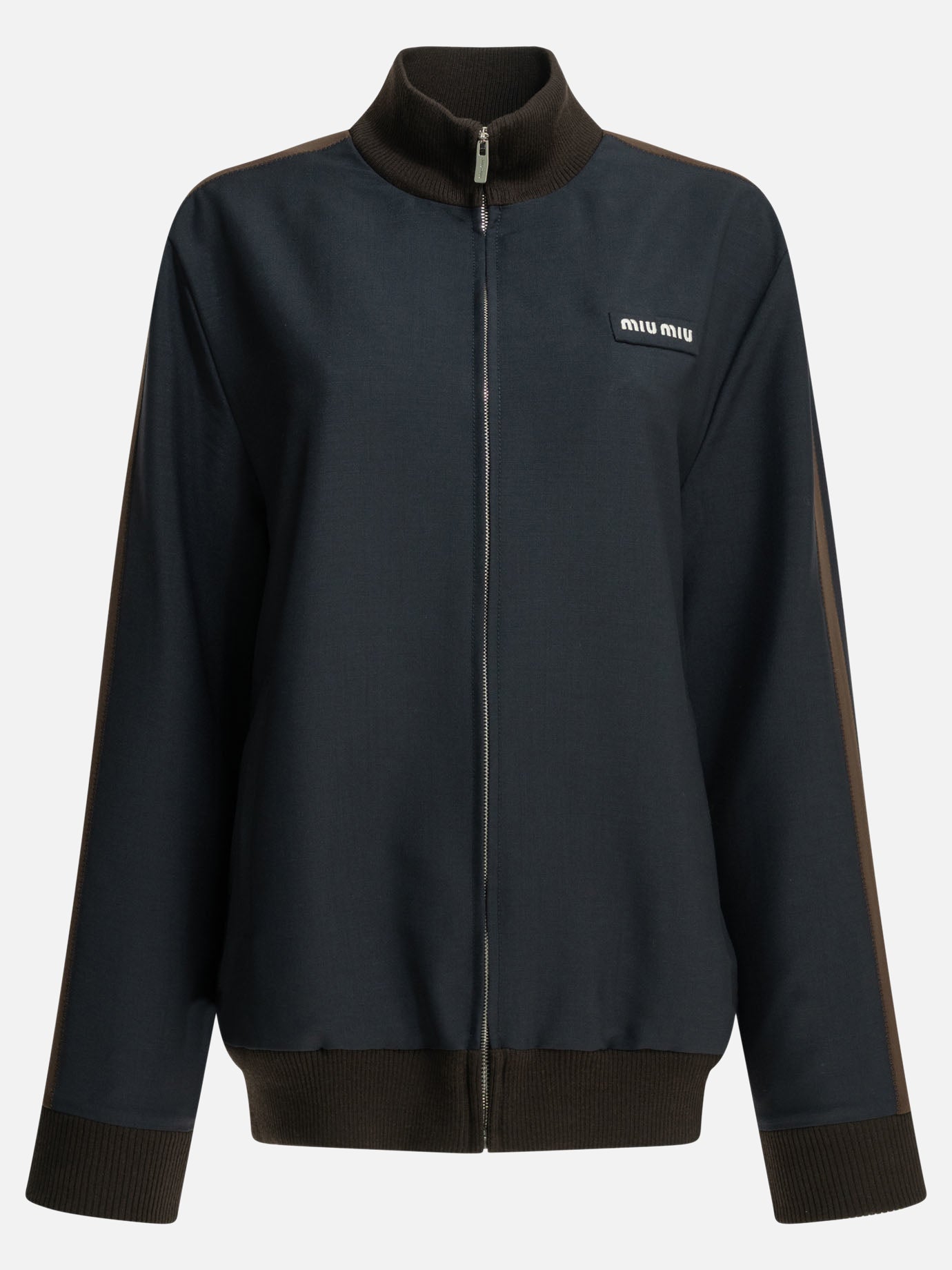 Bomber Logo  Blu - Miu Miu Donna | PDP | VIETTI Online Store | Zoom-Modal
