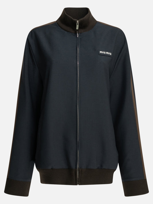 Bomber Logo  Blu - Miu Miu Donna | PDP | VIETTI Online Store 
