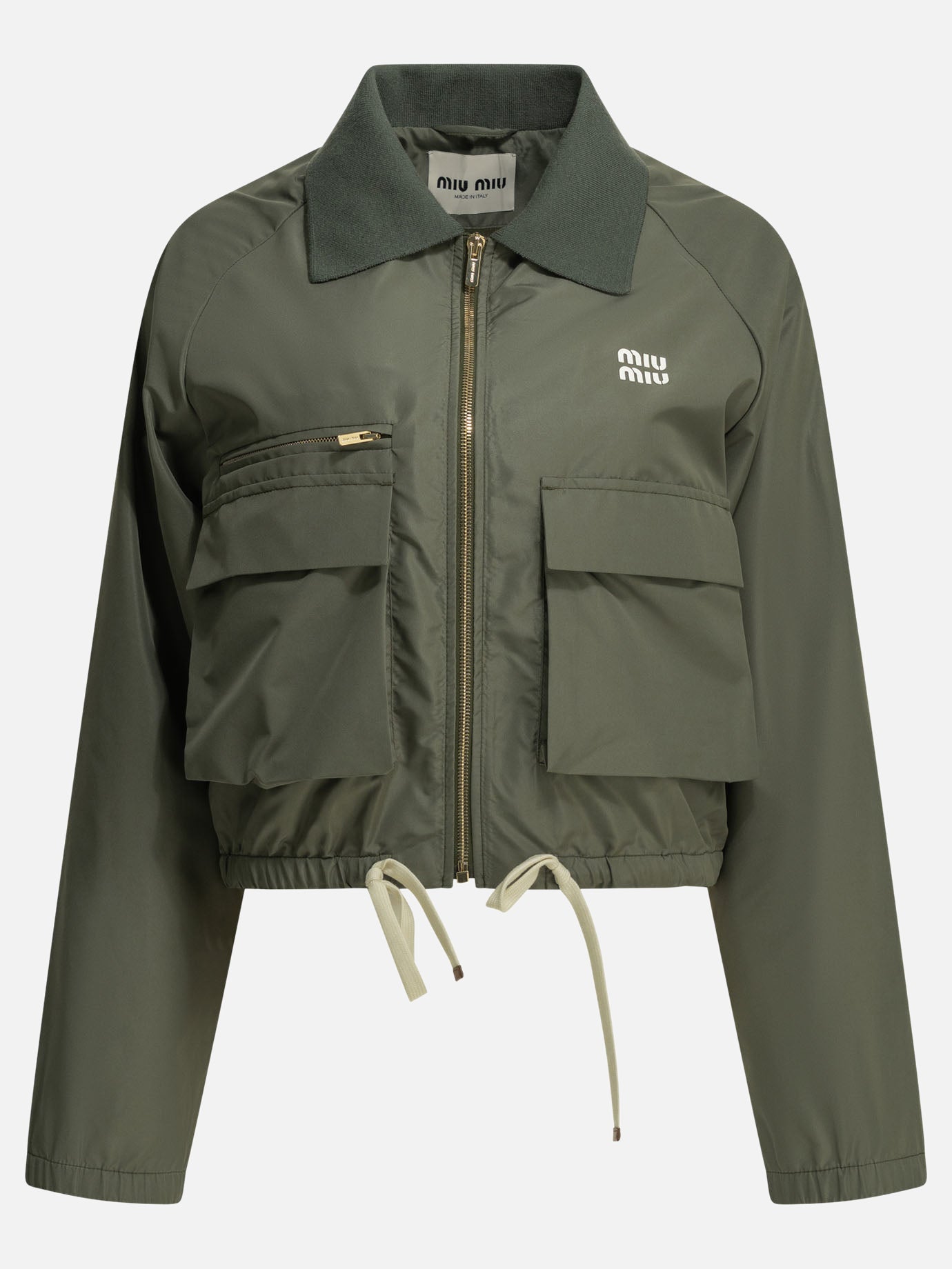 Giacche tecniche Logo  Verde - Miu Miu Donna | PDP | VIETTI Online Store | thumbnail