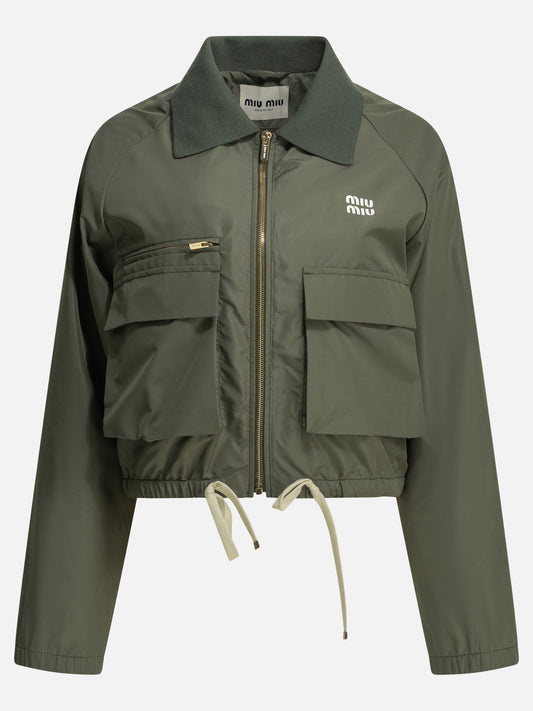 Giacche tecniche Logo  Verde - Miu Miu Donna | PLP | VIETTI Online Store 
