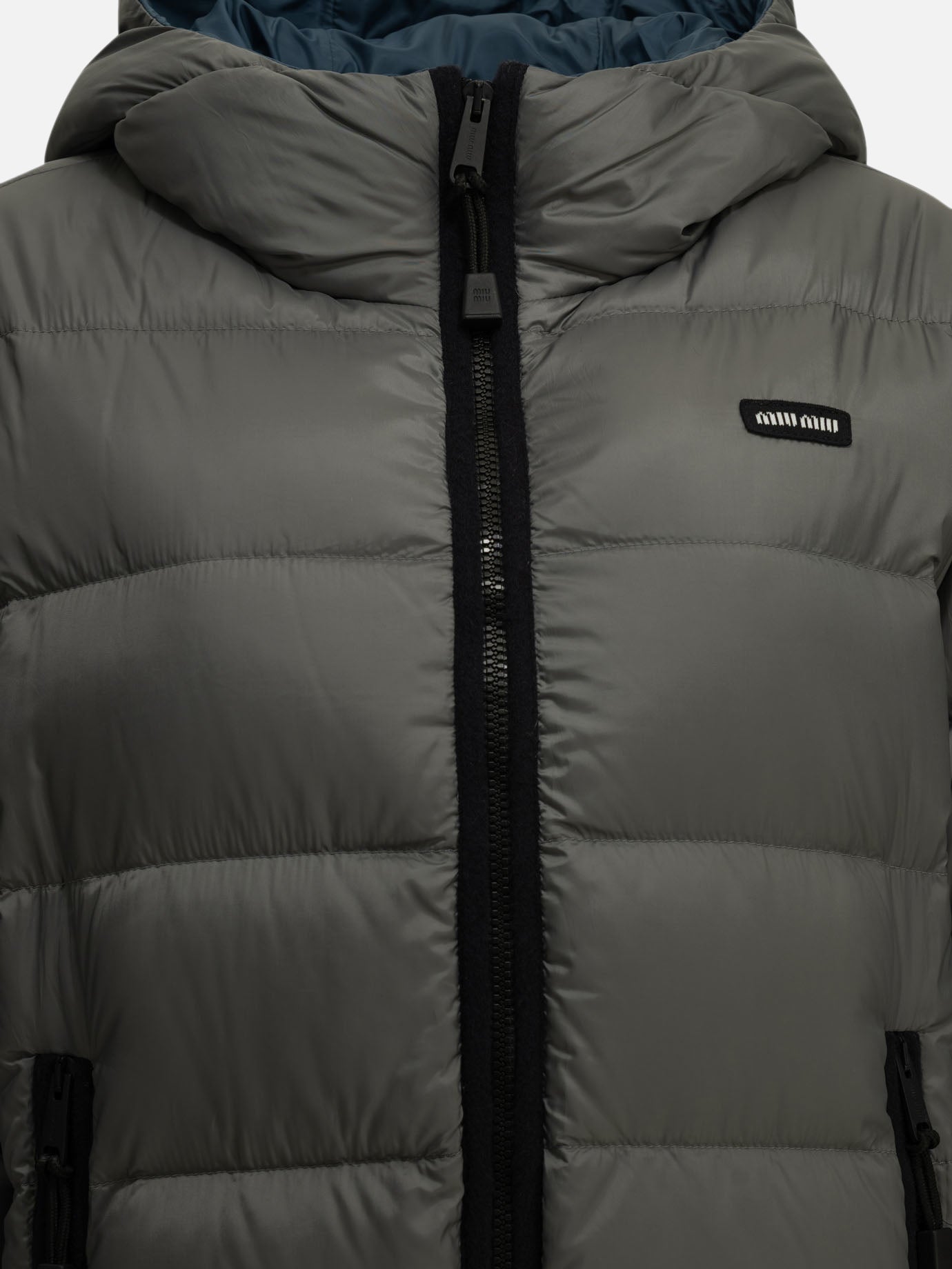 Down jackets Logo  Grey - Miu Miu Women | PDP | VIETTI Online Store | thumbnail_3