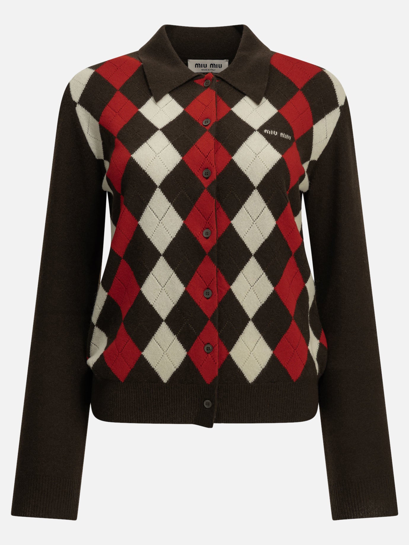 Cardigans Argyle  Black - Miu Miu Women | PDP | VIETTI Online Store | thumbnail