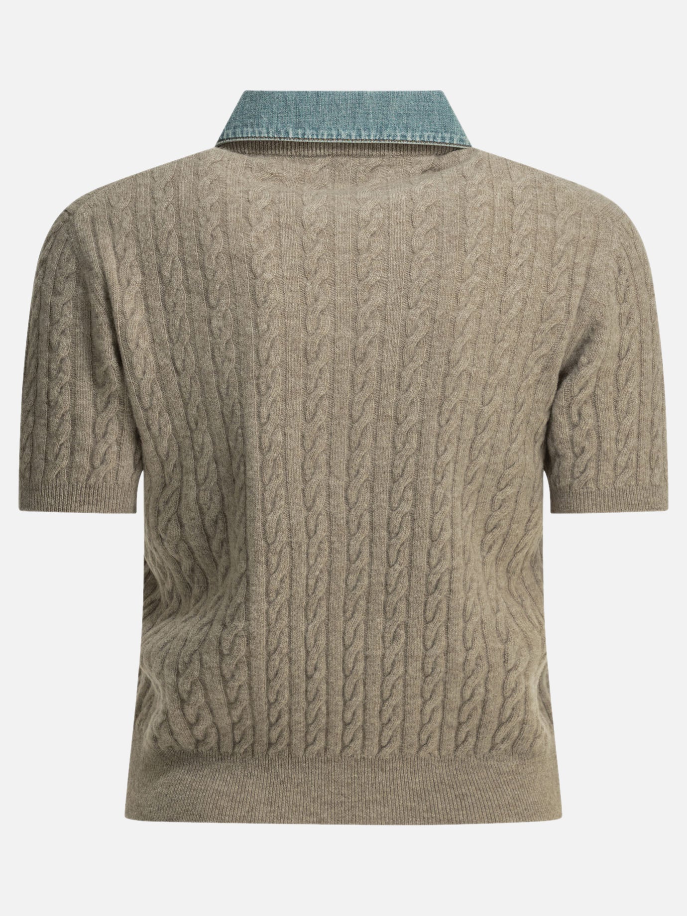 Maglioni polo Logo  Beige - Miu Miu Donna | PDP | VIETTI Online Store | thumbnail_2