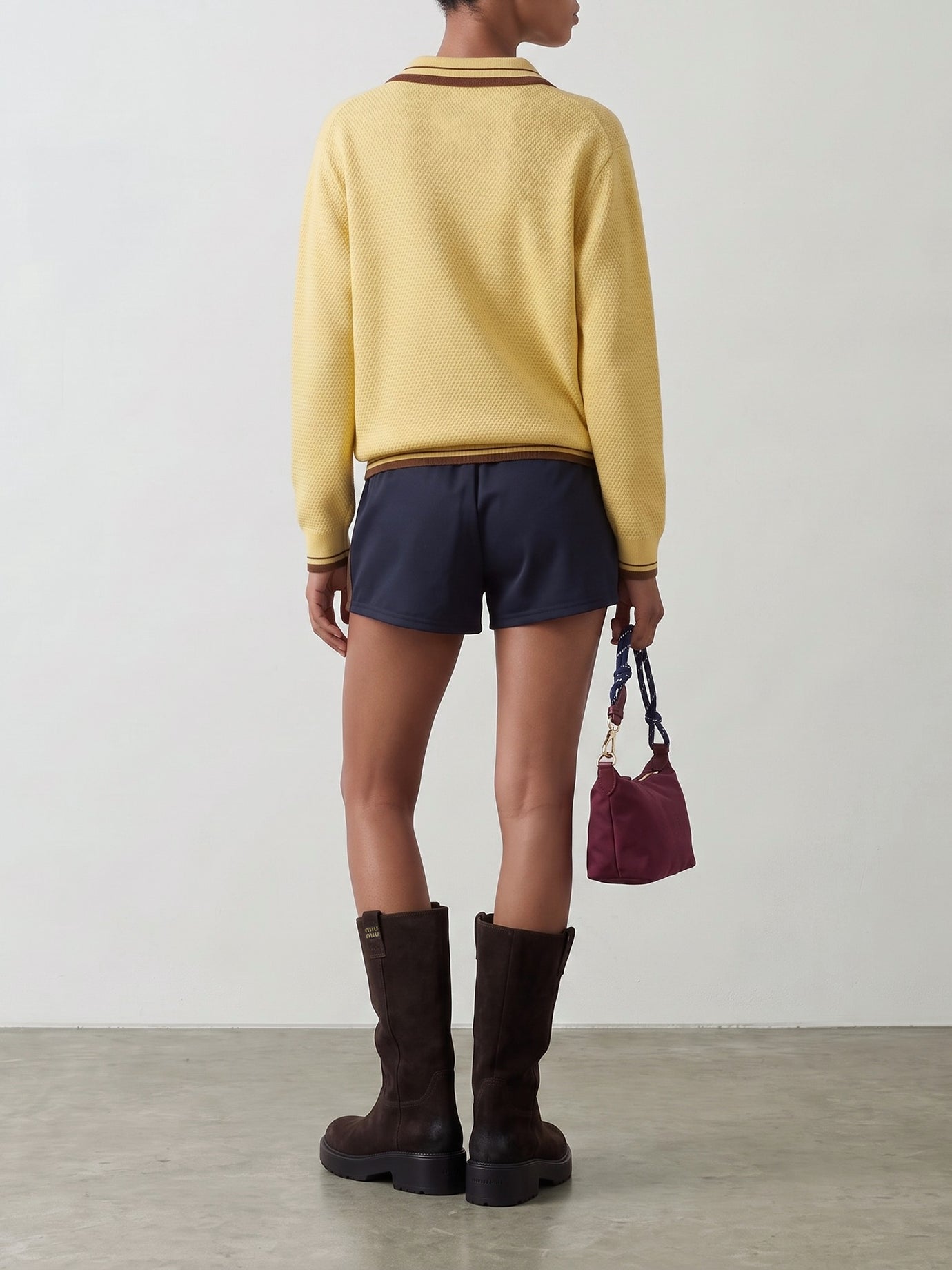 Polo sweater Logo  Yellow - Miu Miu Women | PDP | VIETTI Online Store | Zoom-Modal_6
