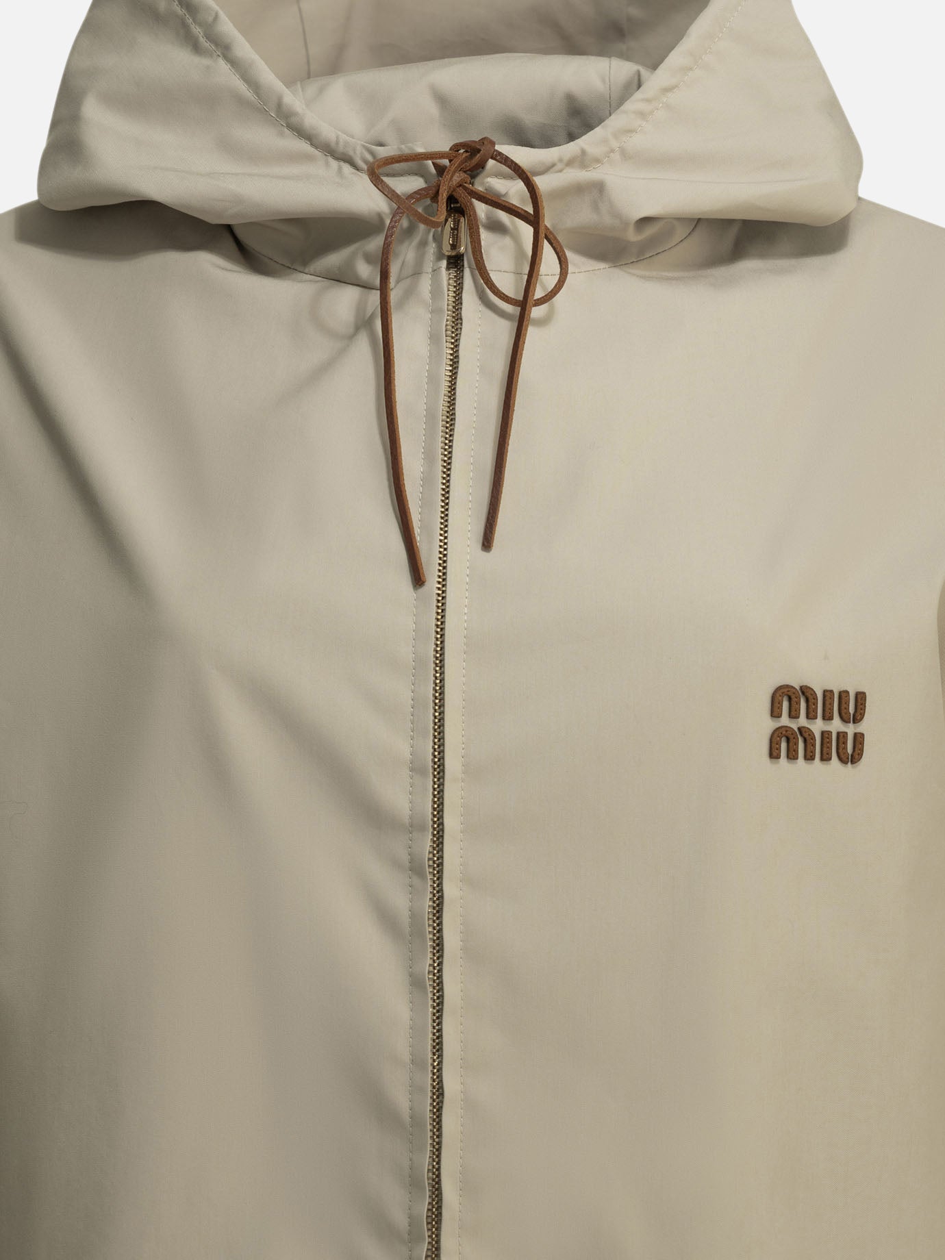 Quilted & Utility Jackets Logo  Beige - Miu Miu Women | PDP | VIETTI Online Store | thumbnail_3