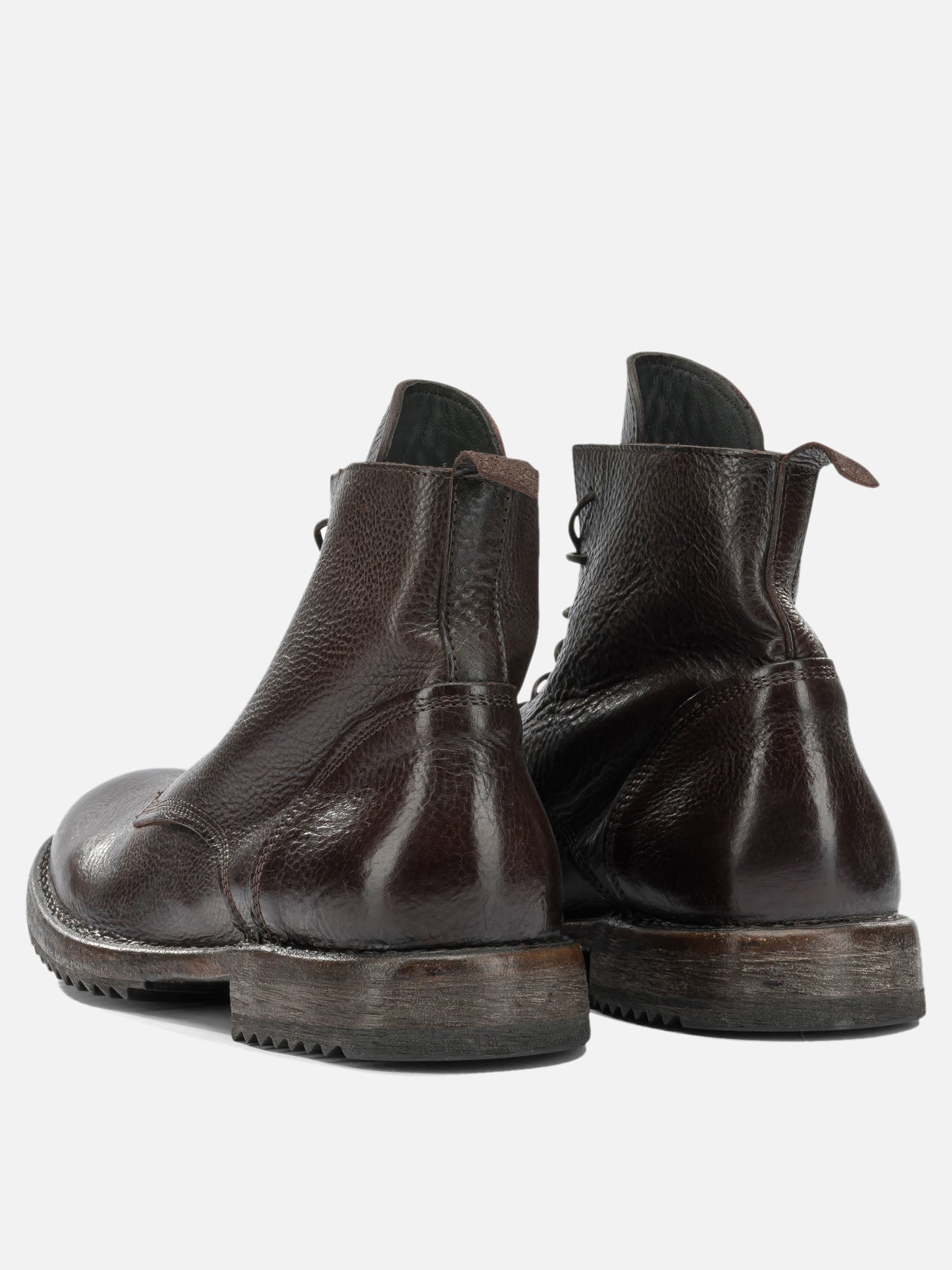 Lace-up boots 100 % calf leather - 70% calf leather 30% rubber  Brown - Moma Men | PDP | VIETTI Online Store | thumbnail_4