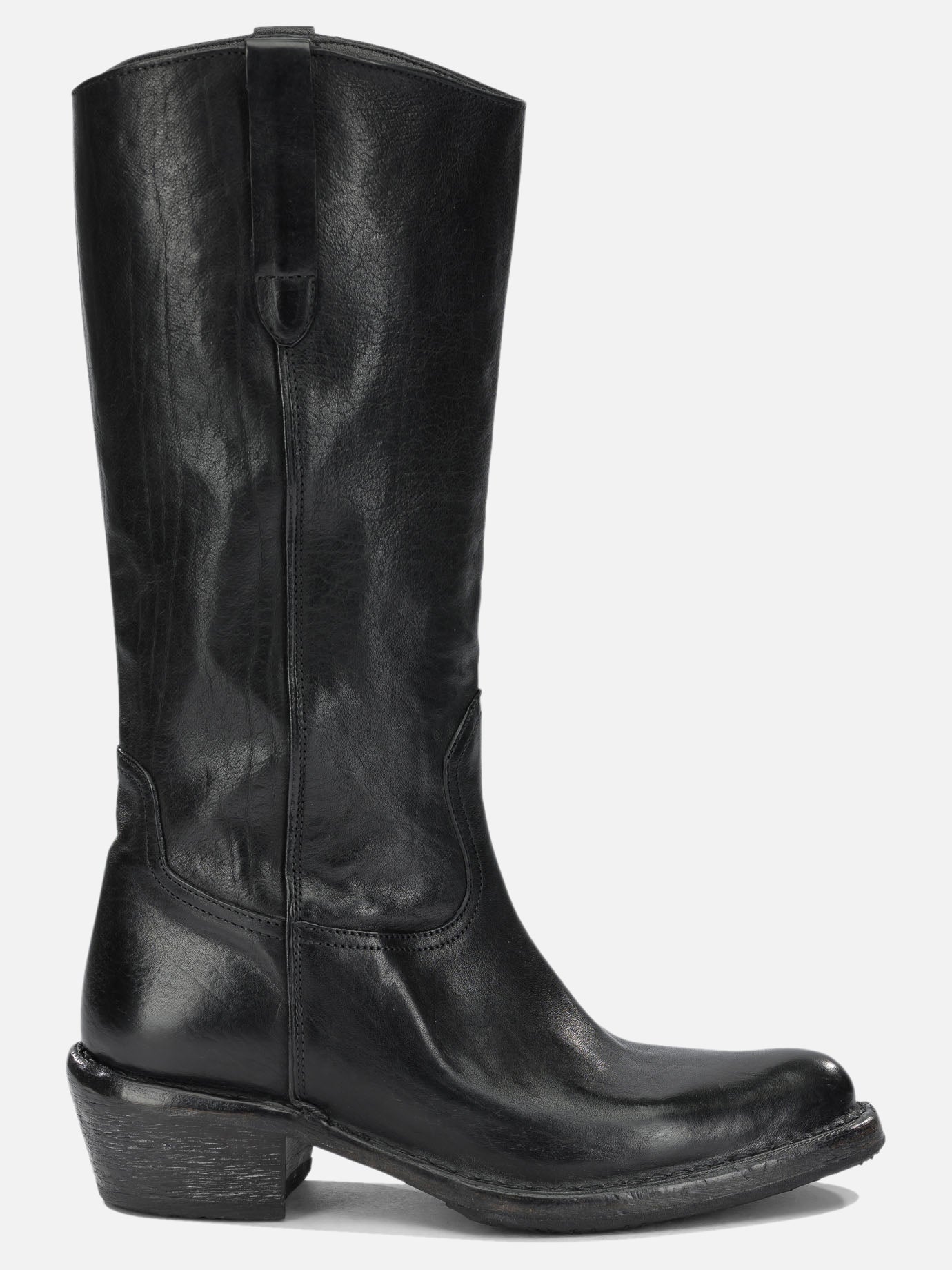 Cowboy 100% leather - 80% rubber 20% leather  Black - Moma Women | PDP | VIETTI Online Store | Zoom-Modal
