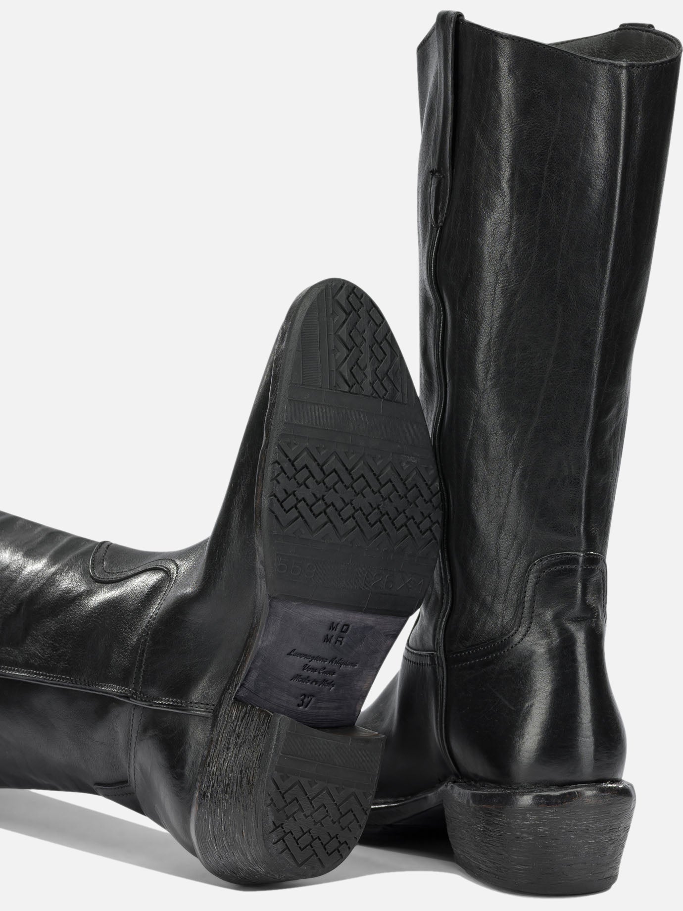 Cowboy 100% leather - 80% rubber 20% leather  Black - Moma Women | PDP | VIETTI Online Store | thumbnail_5