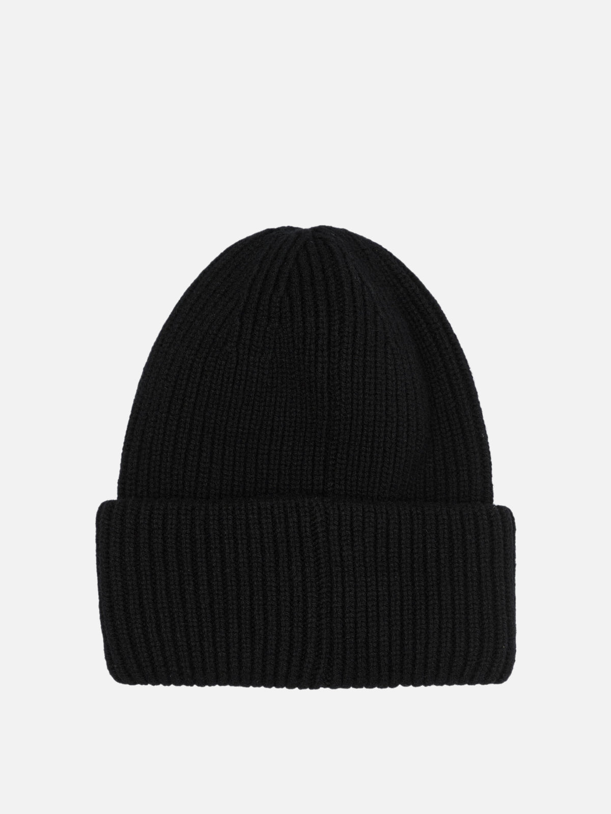 Moncler Wool and cashmere beanie with logo Black - VIETTI