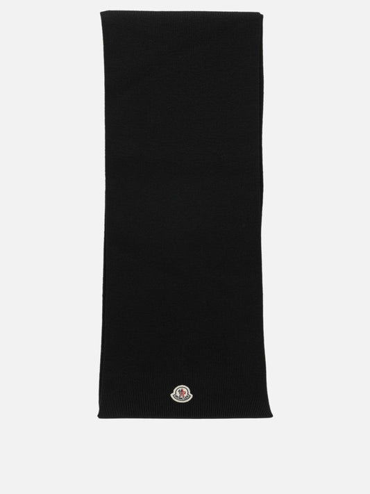 Moncler Classic Scarf with Logo Black

