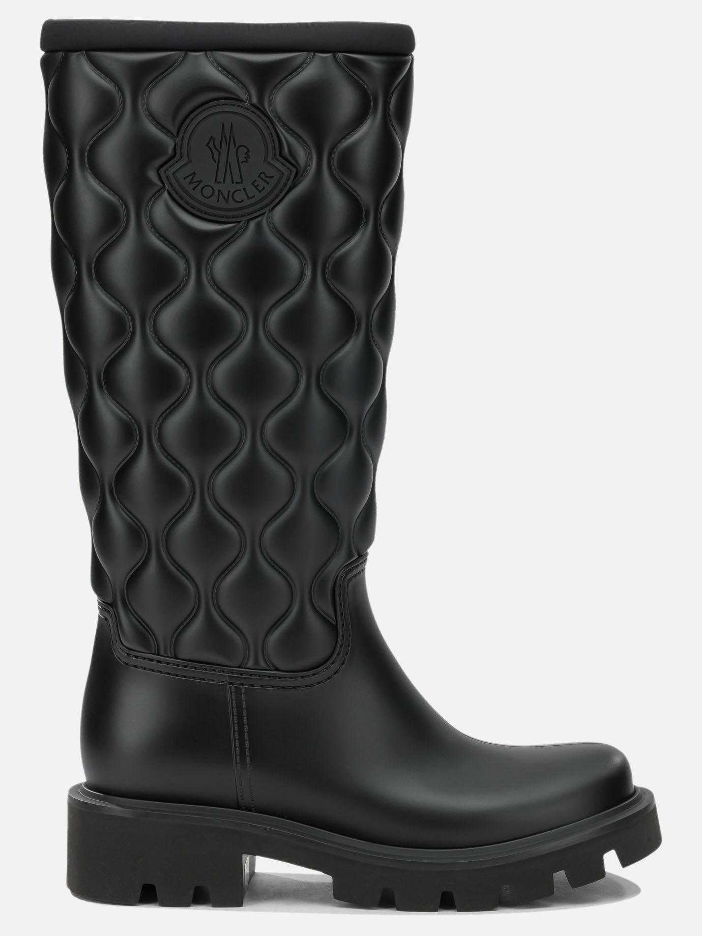 Rain boots 100% polyvinylchloride -100% polyvinylchloride  Black - Moncler Women | PDP | VIETTI Online Store | thumbnail