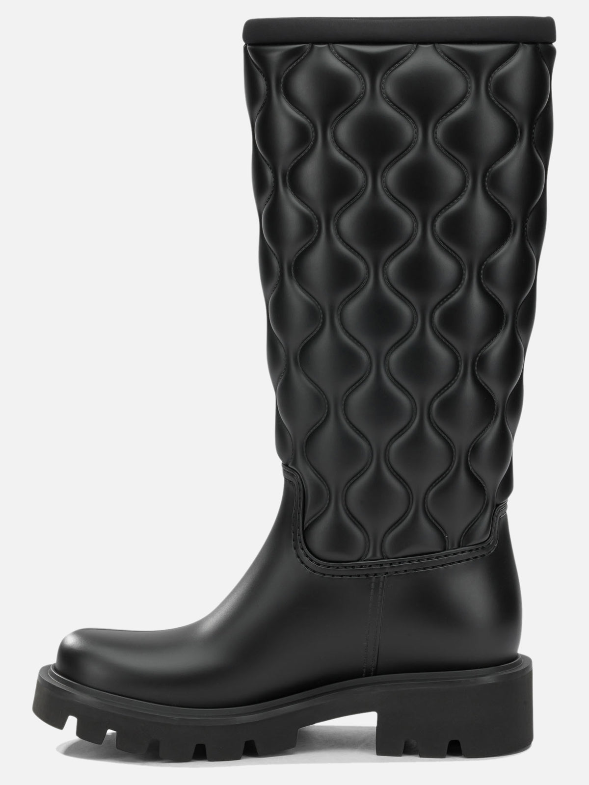 Moncler "Kickstream Quilt" Rain Boots Black - VIETTI