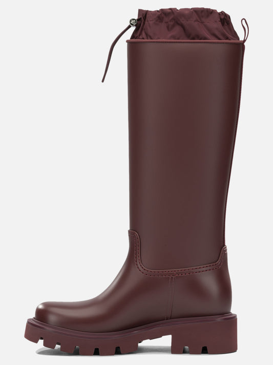 Moncler "Kickstream High" Rain Boots Bordeaux

