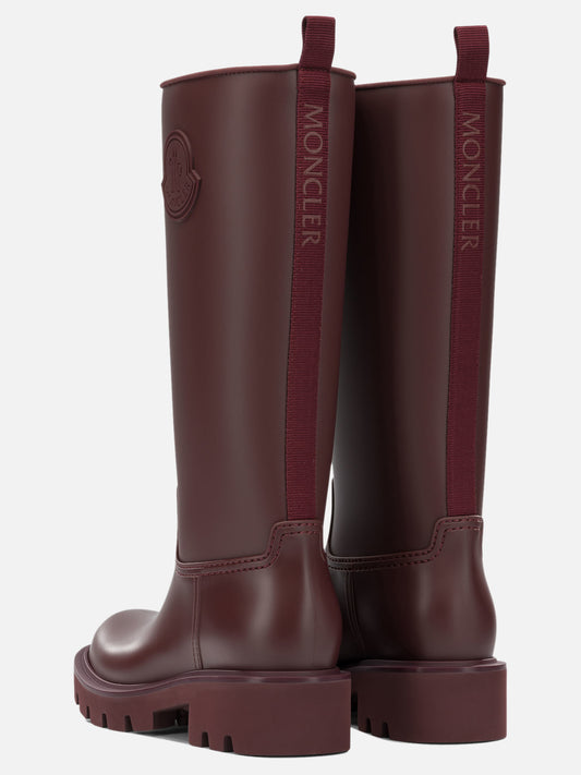 Moncler "Kickstream High" Rain Boots Bordeaux

